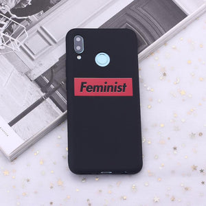 Funda feminista iPhone 11, TPU premium, color negro