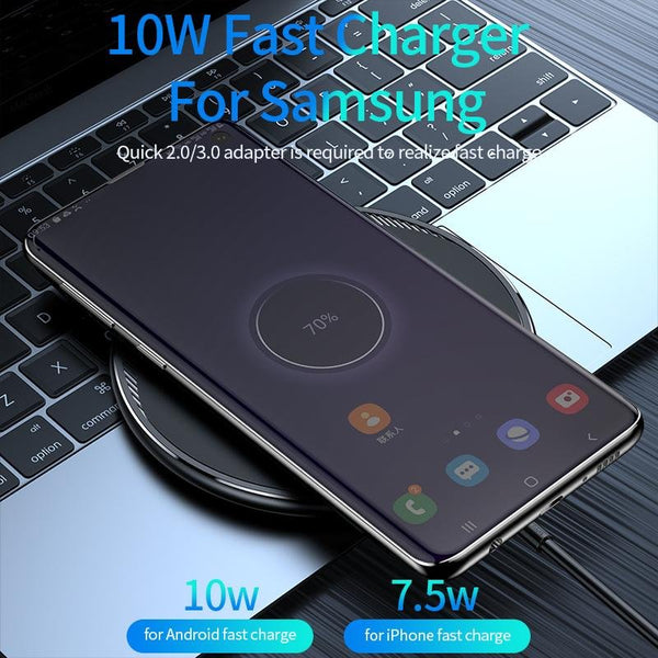 Cargador wireless, 10w, para iphone y samsung