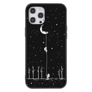 Carcasa serie espacial, astronauta subiendo a la luna, para iPhone 12/12 pro Muumóvil, tienda de las carcasas